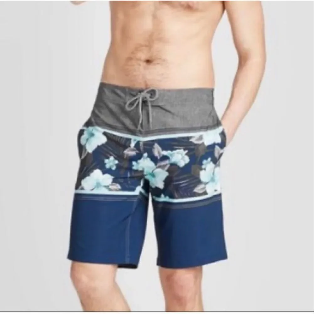 NWT Mens Goodfellow & Co 10” 4 Way Stretch Swimming Trunks Board Shorts - Sz 30